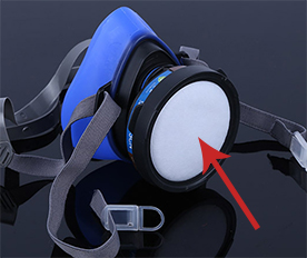 硅膠口罩針刺棉口罩剖面圖